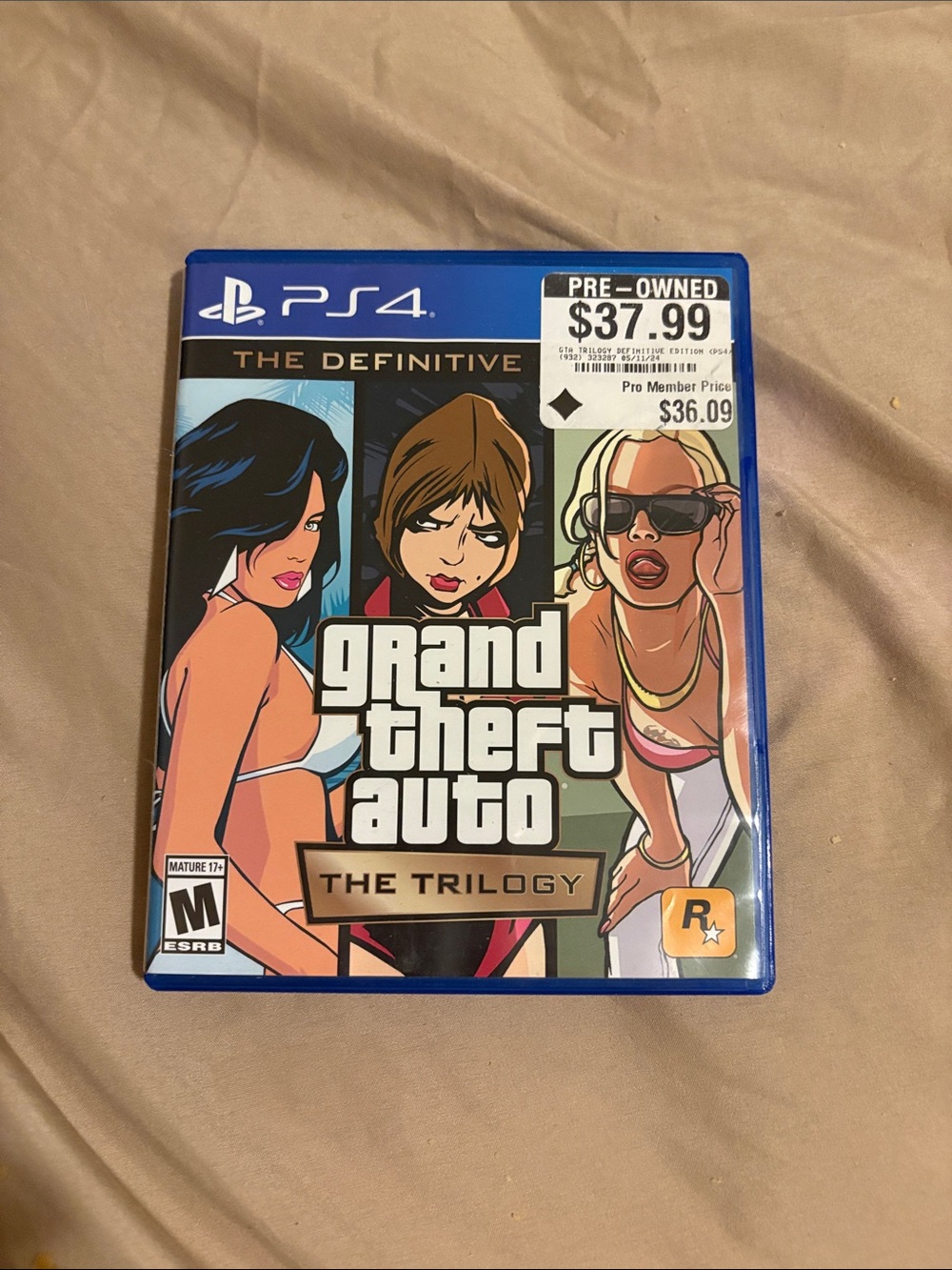 Sony PS4 Grand Theft Auto: The Trilogy – Blue Case Artwork